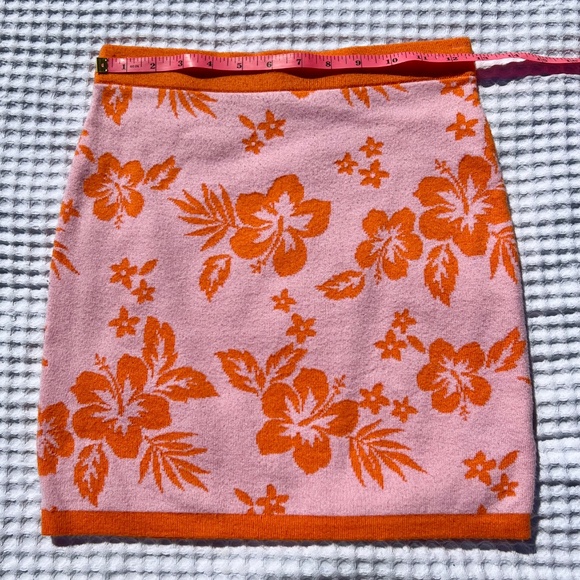 Wild Fable Pink Skirt with Orange Hibiscus Flowers - Picture 10 of 14